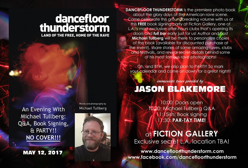 DANCEFLOOR THUNDERSTORM signing flyer at Fiction Gallery